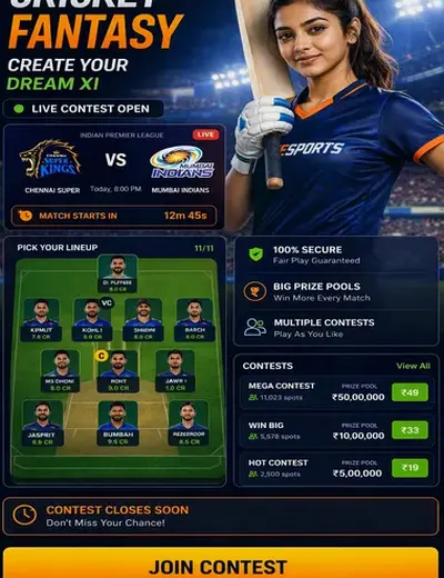 Criclive (cricket live line) fantasy cricket & matchday visual 3